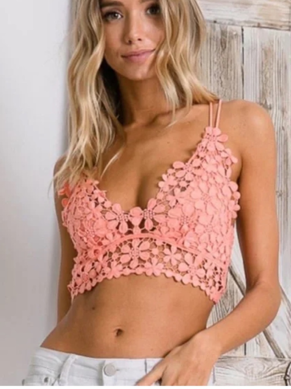 Free People Lace Miss Dazie Bralette Desert Flower Women’s M Boho Fairycore